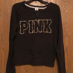 VS PINK Sweatshirt (Black- Hoodless)